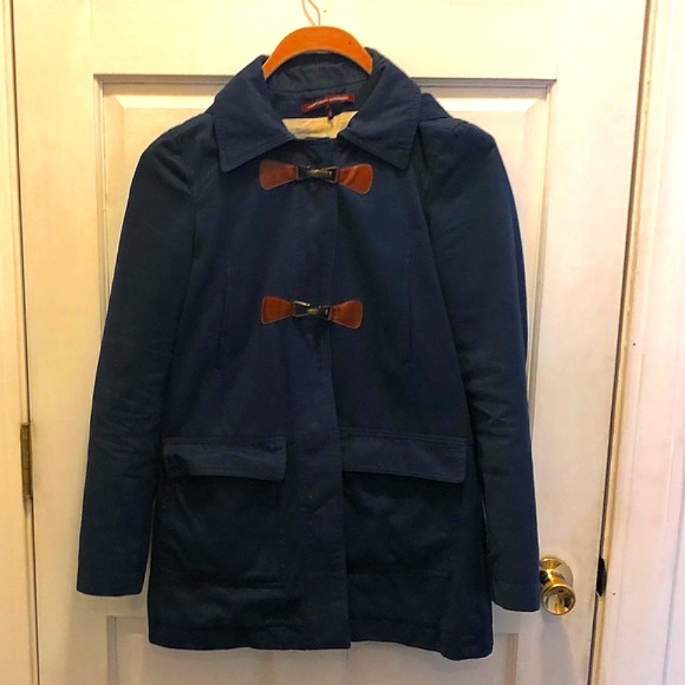 comptoir de cotonniers mid-weight jacket with hood